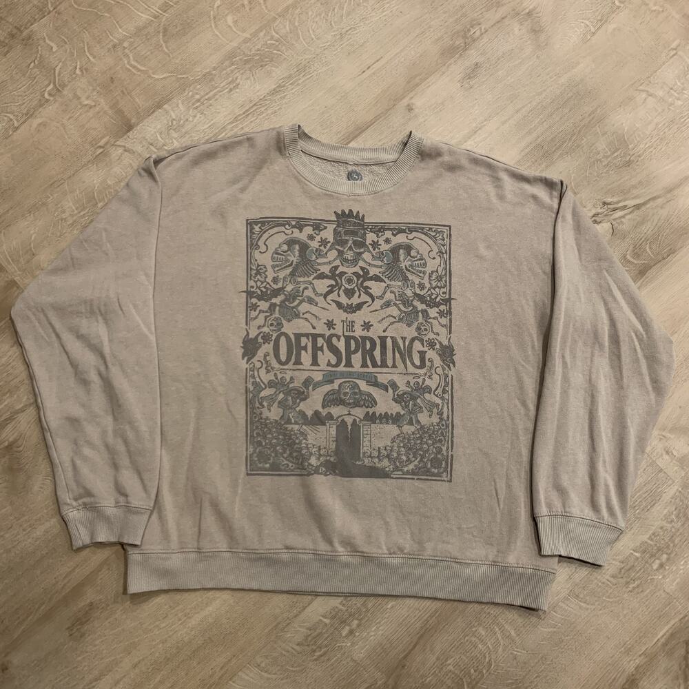 The Offspring Ixnay On The Hombre Pullover Sweatshirt Men's XL Tan Crewneck